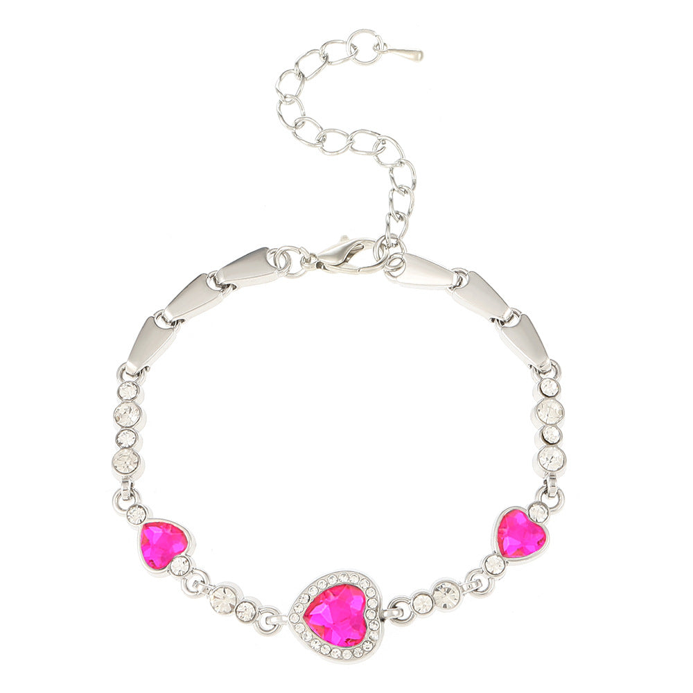 Fashion Ocean Heart Crystal Jewelry Accessories Bracelets