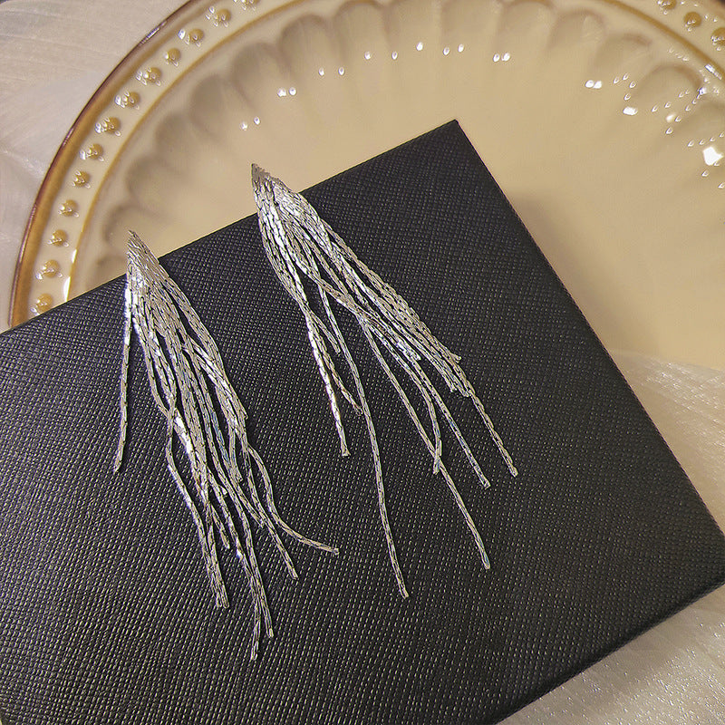 Women's Needle Tassel Long Bohemian Temperamental Design Earrings