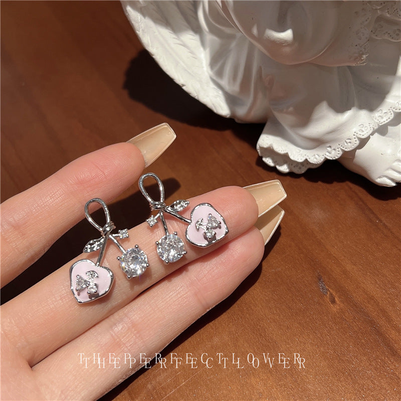Women's Sweet Cute Cherry Niche Design Refined Earrings