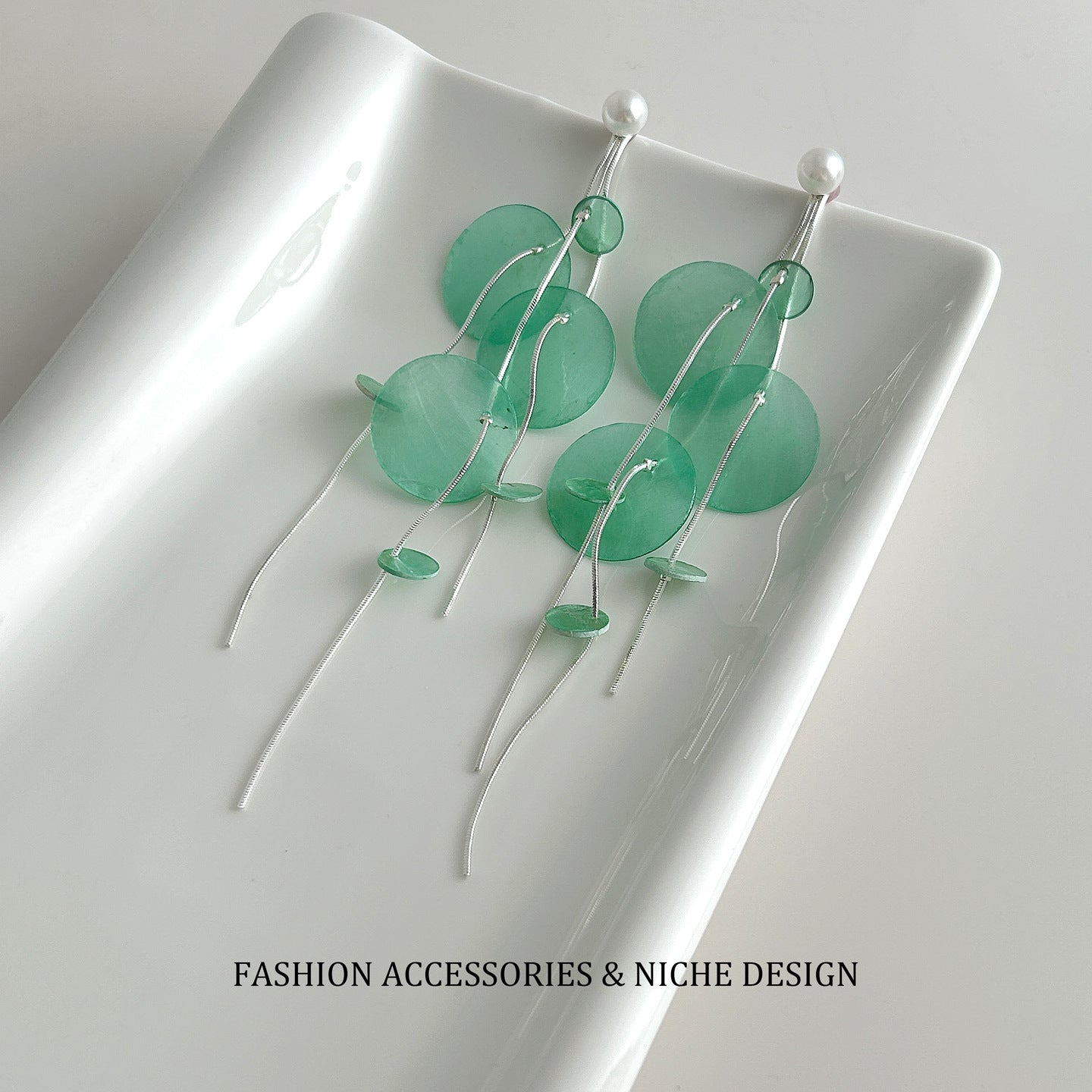 Fairy Retro Niche Pearl Shell Tassel Long Female High Earrings