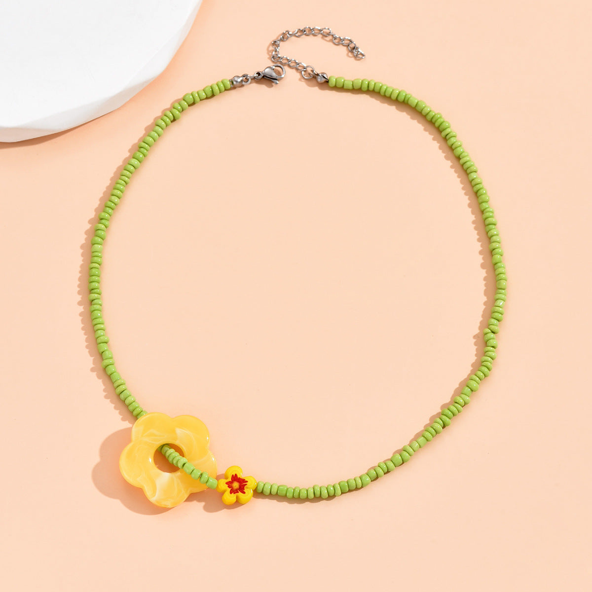 Acrylic Handmade Flower Fresh Mori Niche Design Necklaces