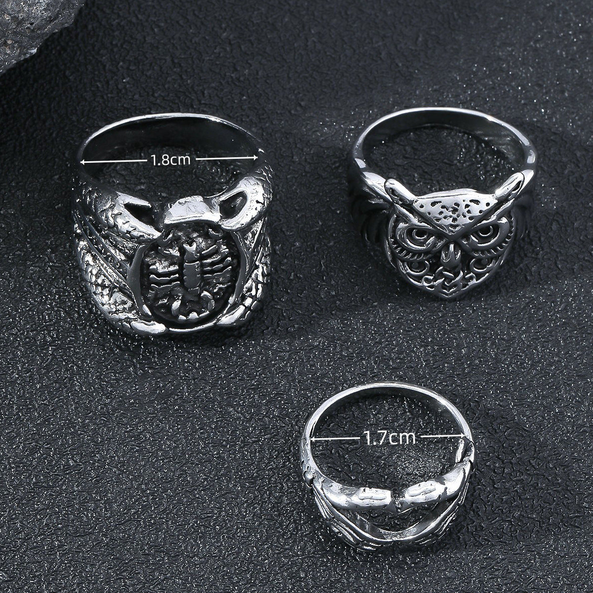Men's Vintage Skull Distressed Splendid Trendy Hip Rings