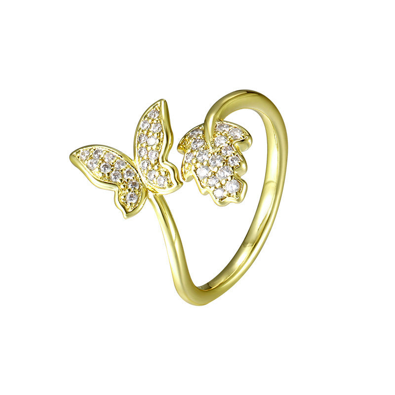 Aloofness Style Open Female Simple Personality Rings