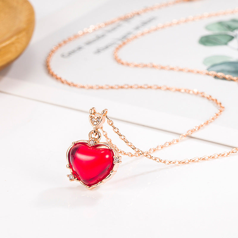 Colliers Rétro Petit Coeur Très Fins Clavicule