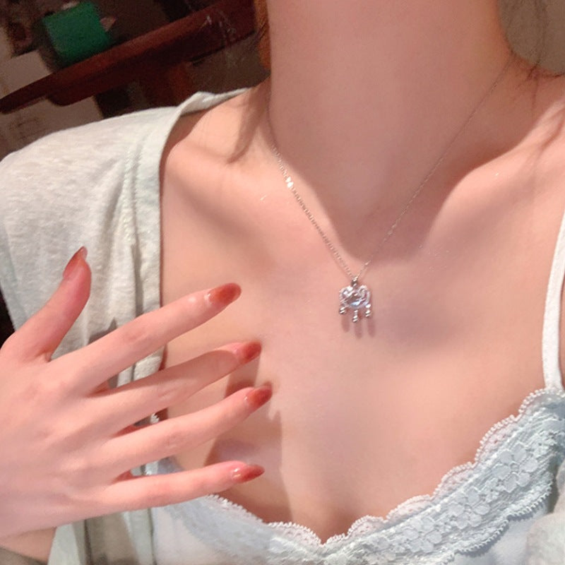 Accessoires Sier pour femmes, pendentif de verrouillage de sécurité, colliers de personnage Fu