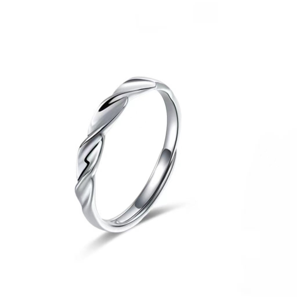 Fan Steel Printing Shining Galaxy Couple Mobius Rings
