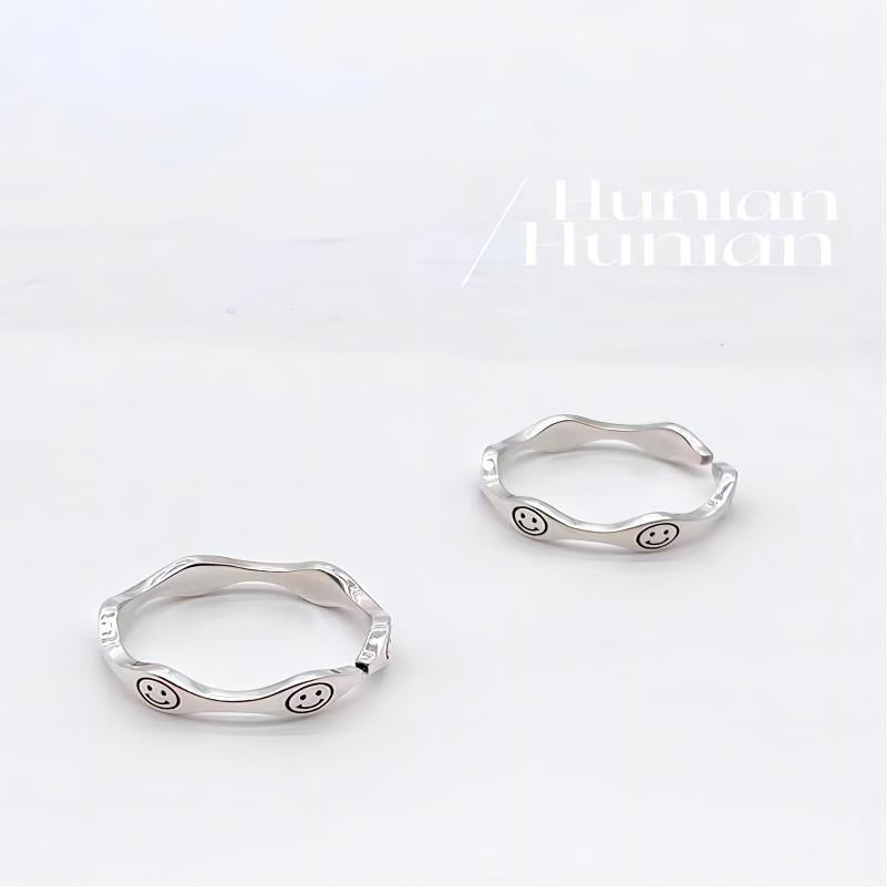 Smiley Retro Opening Design High-grade Simple Rings