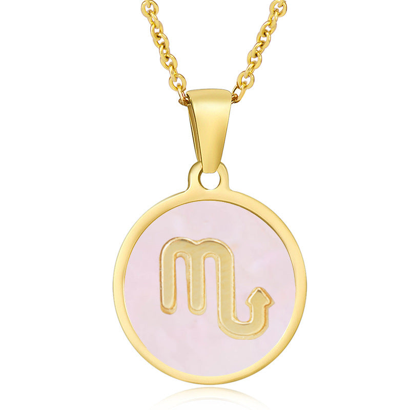 Shell Twee Constellations Stainless Constellation Pendant Necklaces