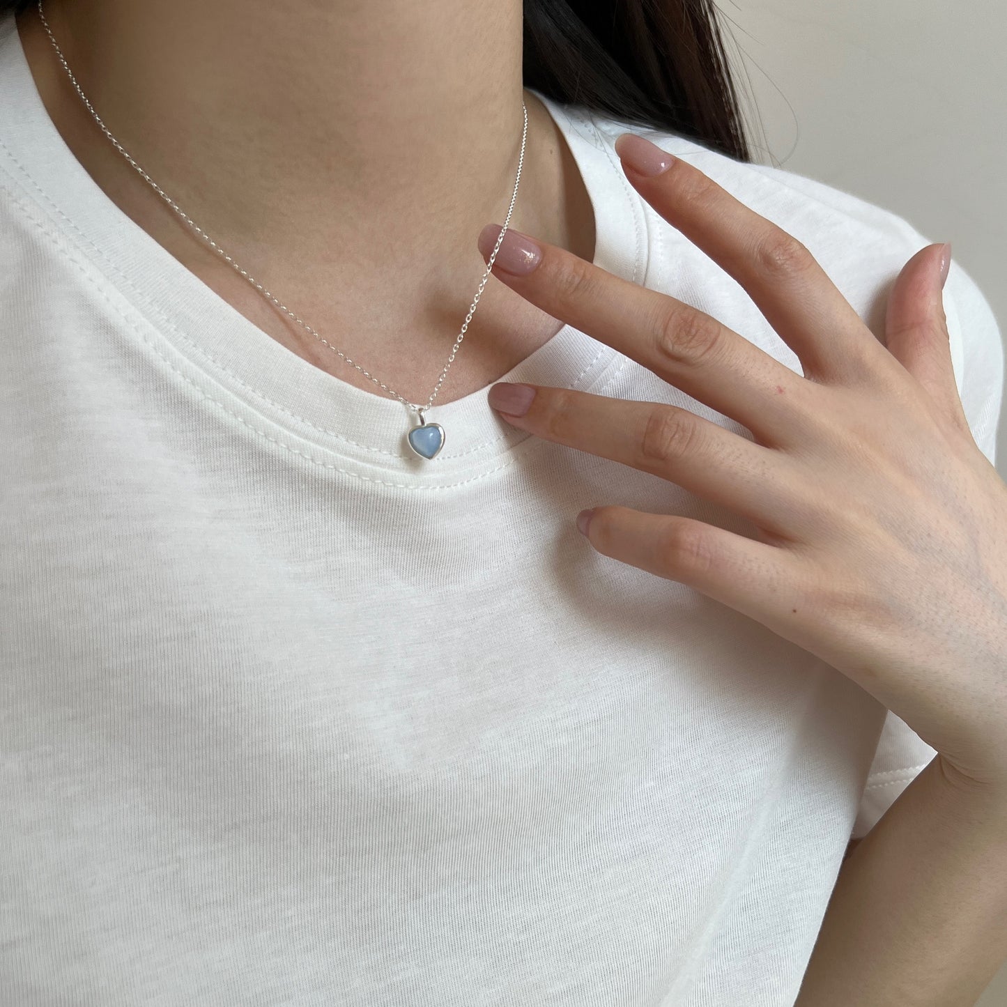 Colliers en argent Sterling rose, amour, cœur de pêche, doux