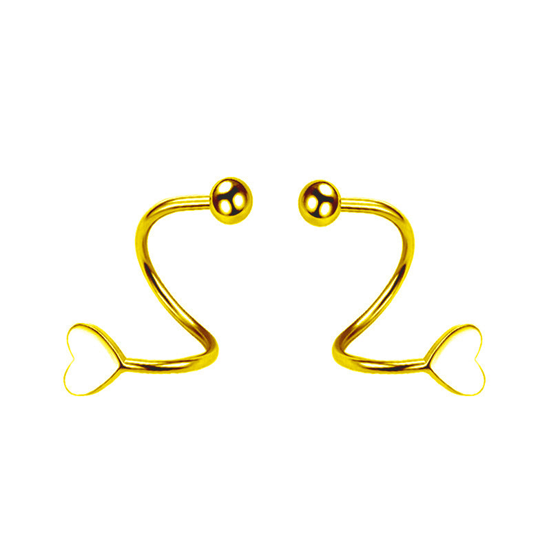 Women's Spring Ear Clip Pu Fashion Trendy Fan Earrings