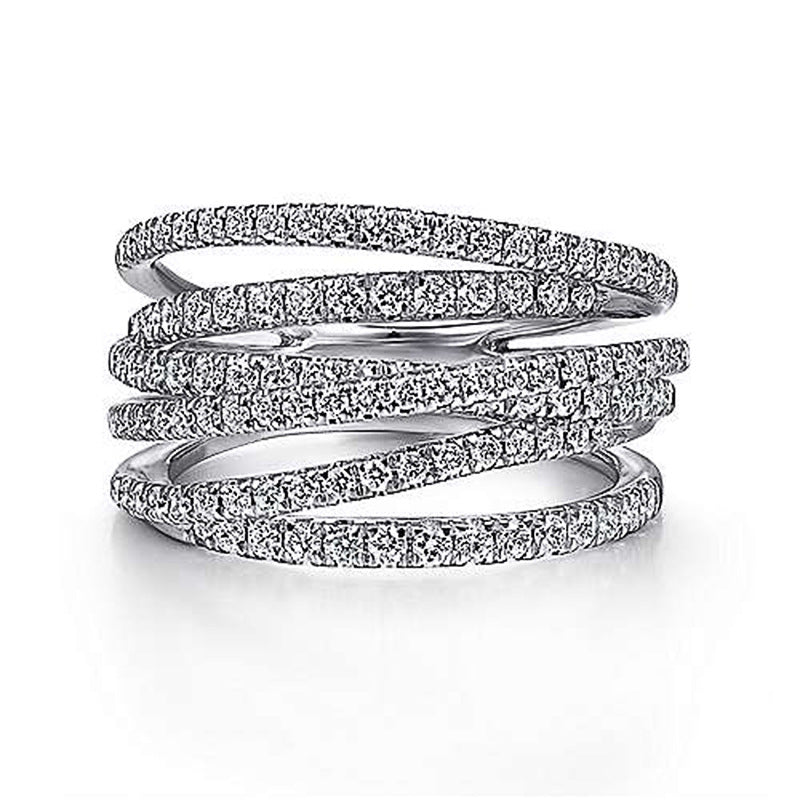 Style Unisex Retro Geometric Line Winding Rings