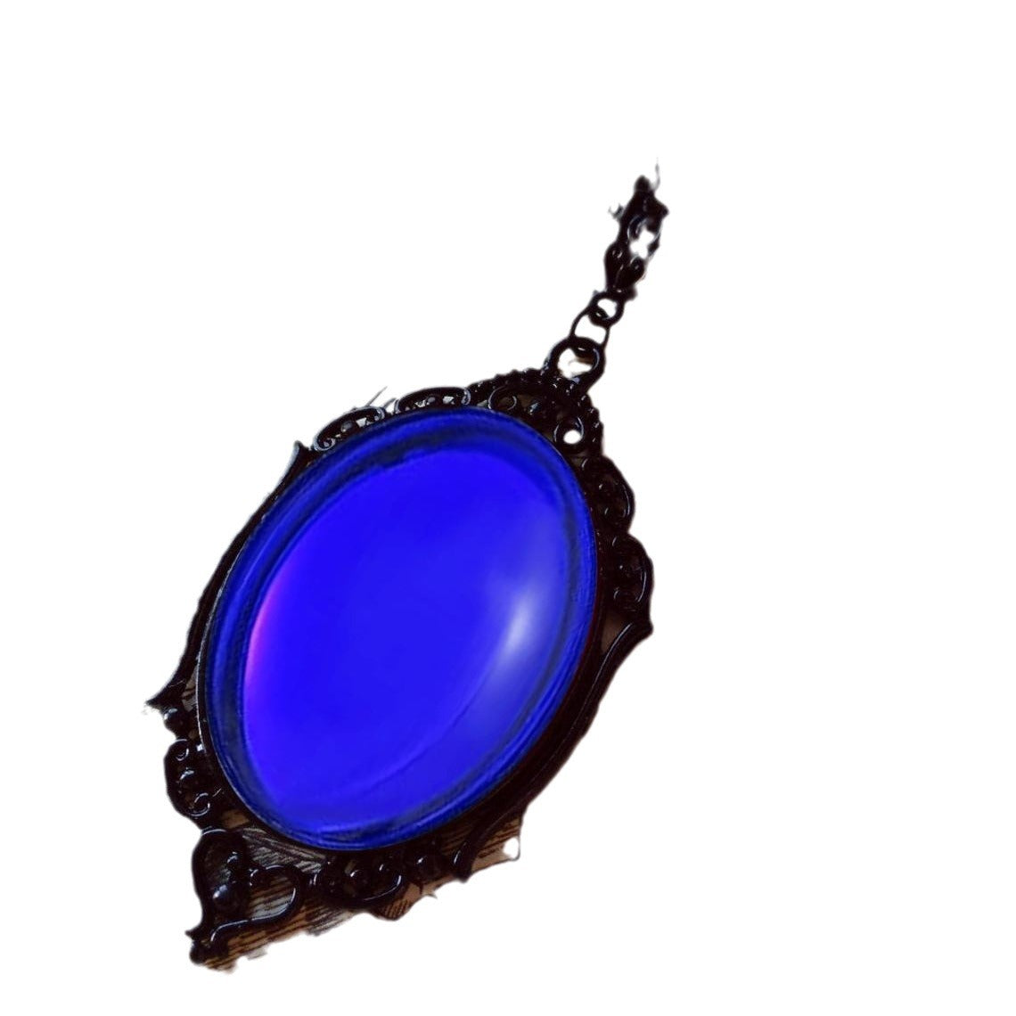 Quartz Crystal Embossed Pendant Satan Demon Necklaces