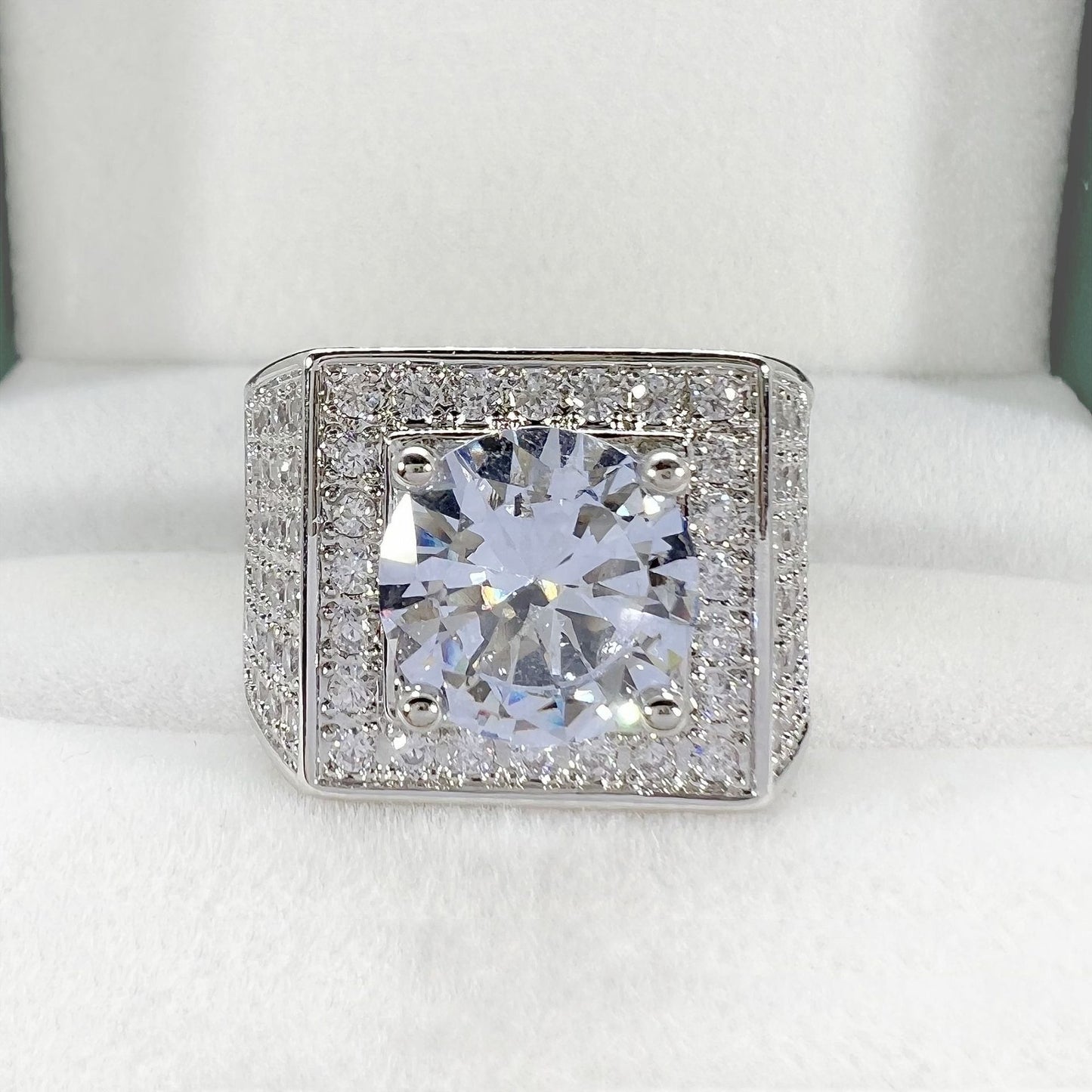 Plated Full Diamond Jewelry Wide Zircon Rings