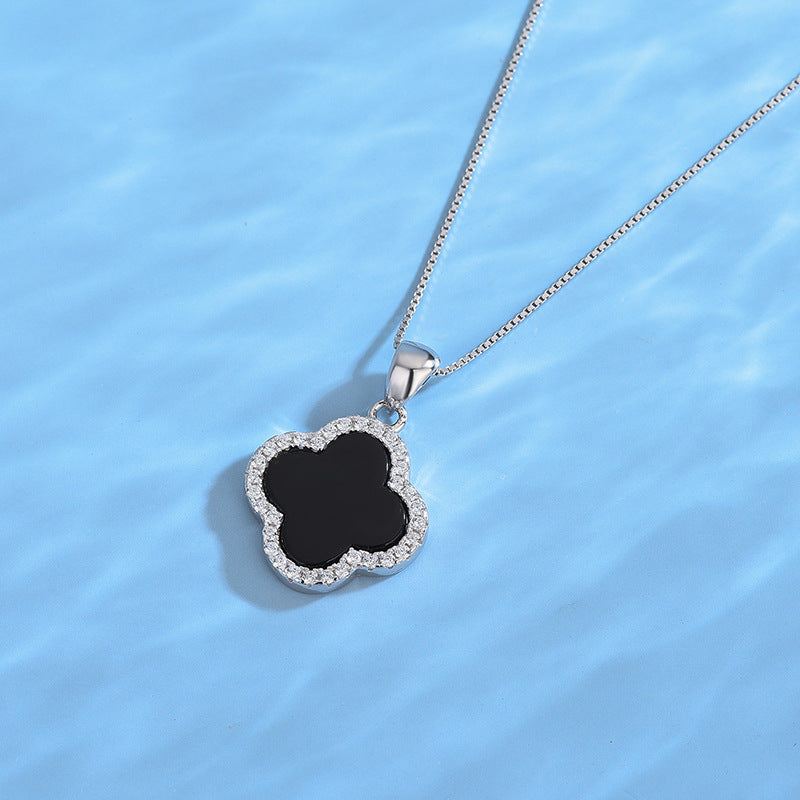 Colliers en chaîne de clavicule de tempérament simple en argent sterling pour femmes
