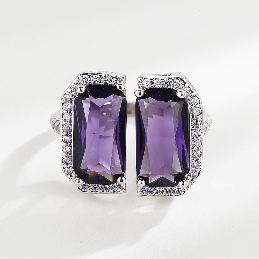 Ornament Male Court French Shiny Zircon Rings