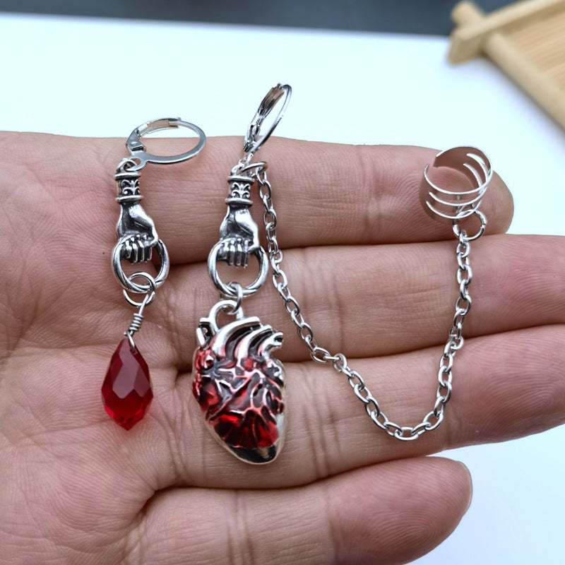 Asymmetric Cuff Chain Ear Clip Gift Earrings