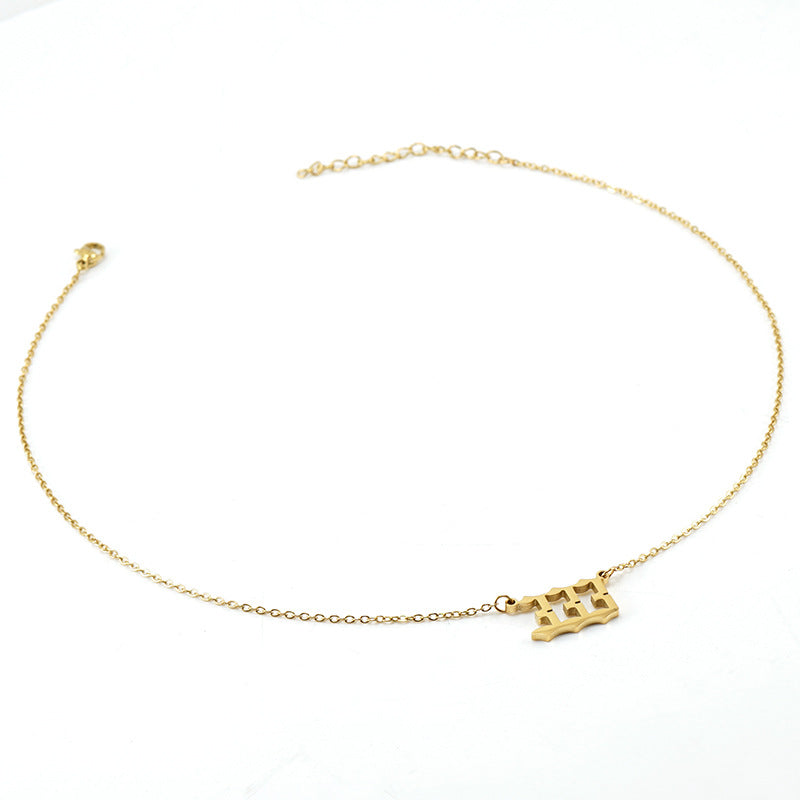 Women's Stainless Steel Lucky Digital Simple Titanium Necklaces