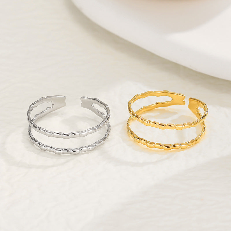 Metal Titanium Steel Female Design Stainless Rings