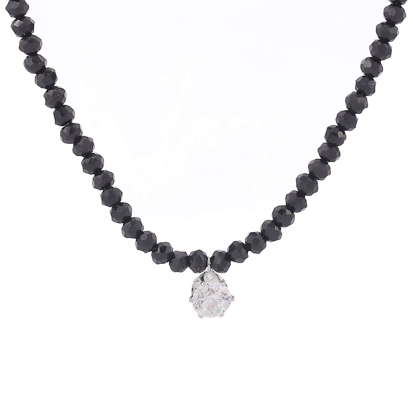 Women's Black Crystal Fashion High-grade Clavicle Chain Necklaces