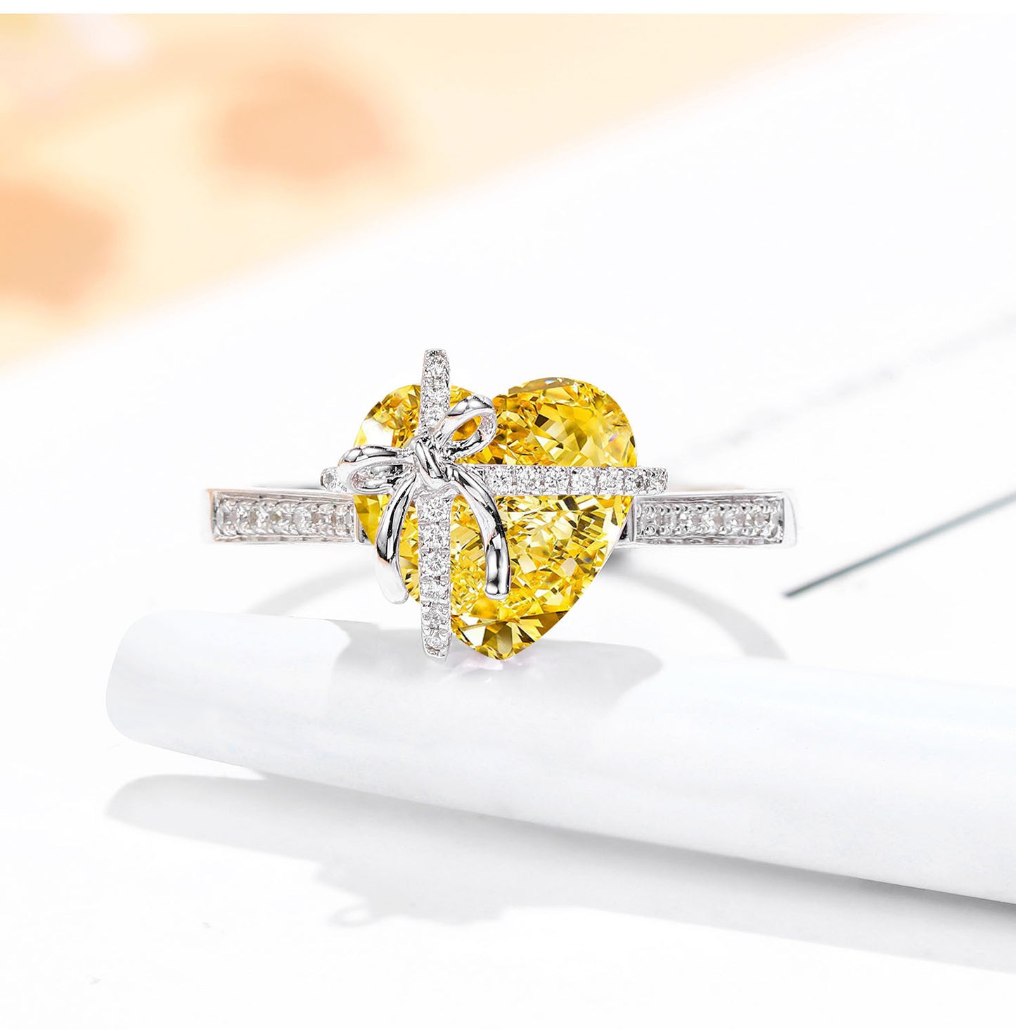 Technology Diamond Argyle Pink Heart-shaped Morgan Rings