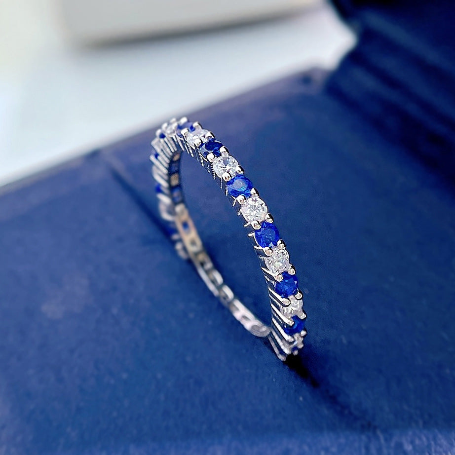 Sier Colors Gem Design Cold Style Rings