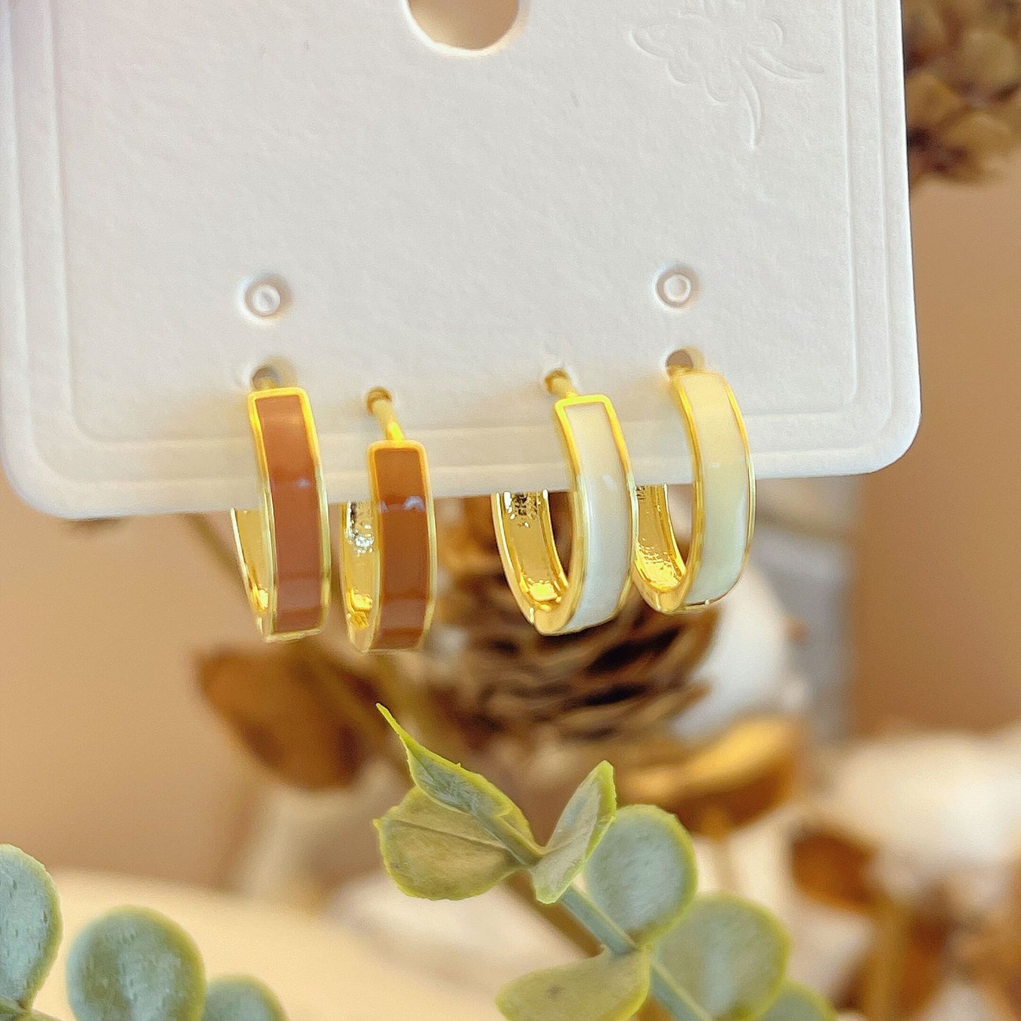 And Simple Painting Oil Temperament Entry Lux High Sense Earrings