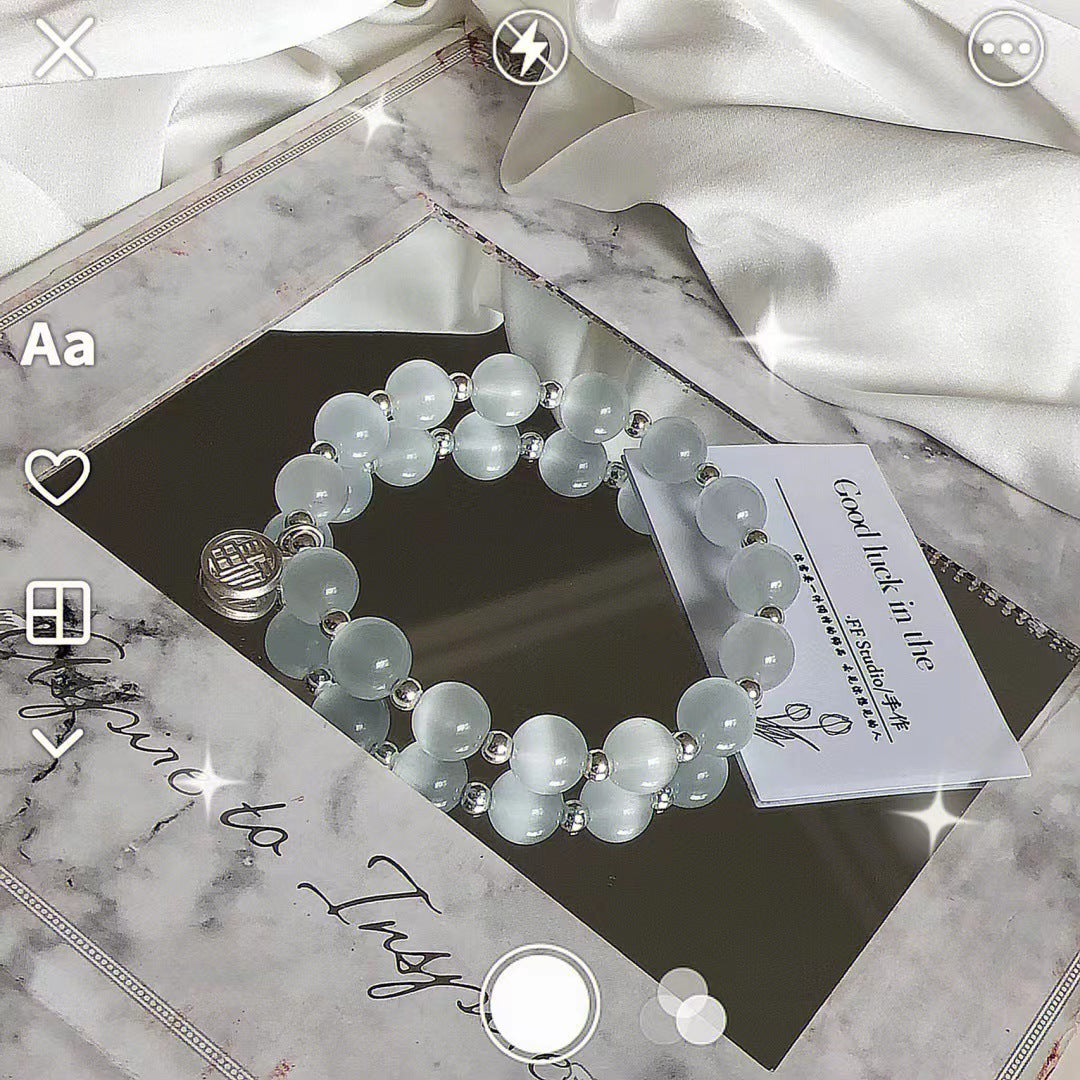 Damen & Herren & weiße Achtzehn Gebetsperlen Tai Cui Han Kleidung Quastenarmbänder