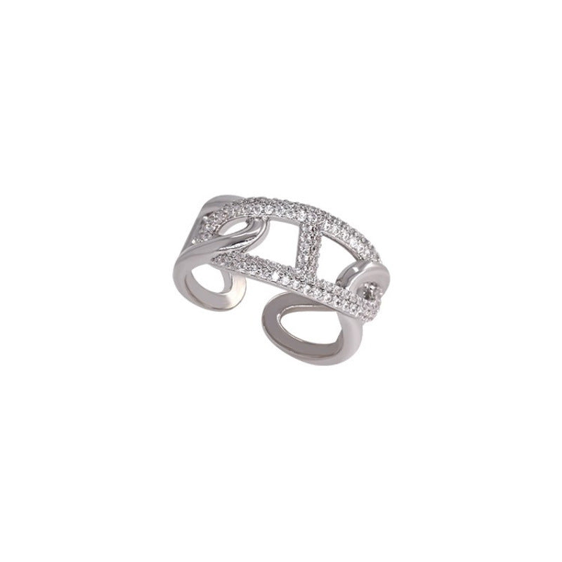 Design Super Flash Einfache Strass Damen Erschwingliche Luxusringe