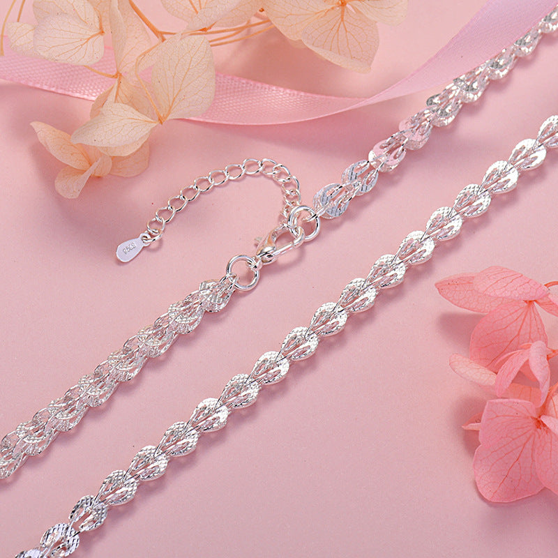 Plated Phoenix Tail Chain Lady Couple Necklaces
