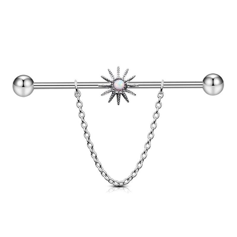Sun Body Piercing Ear Bone Stainless Steel Industrial Earrings