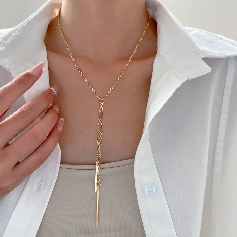 Colliers de pull avec pendentif en chaîne de mots de mode rétro