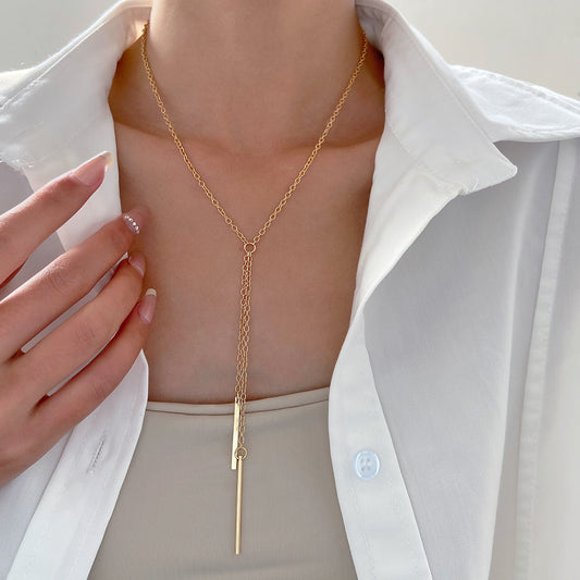 Colliers de pull avec pendentif en chaîne de mots de mode rétro
