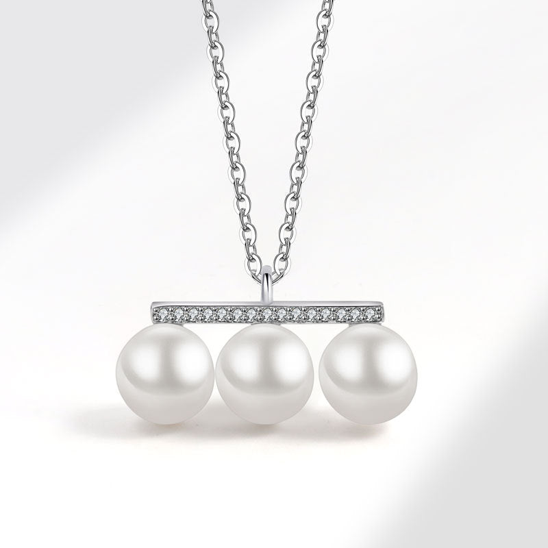 Colliers d'équilibre d'accessoires simples de perle d'eau douce de mode