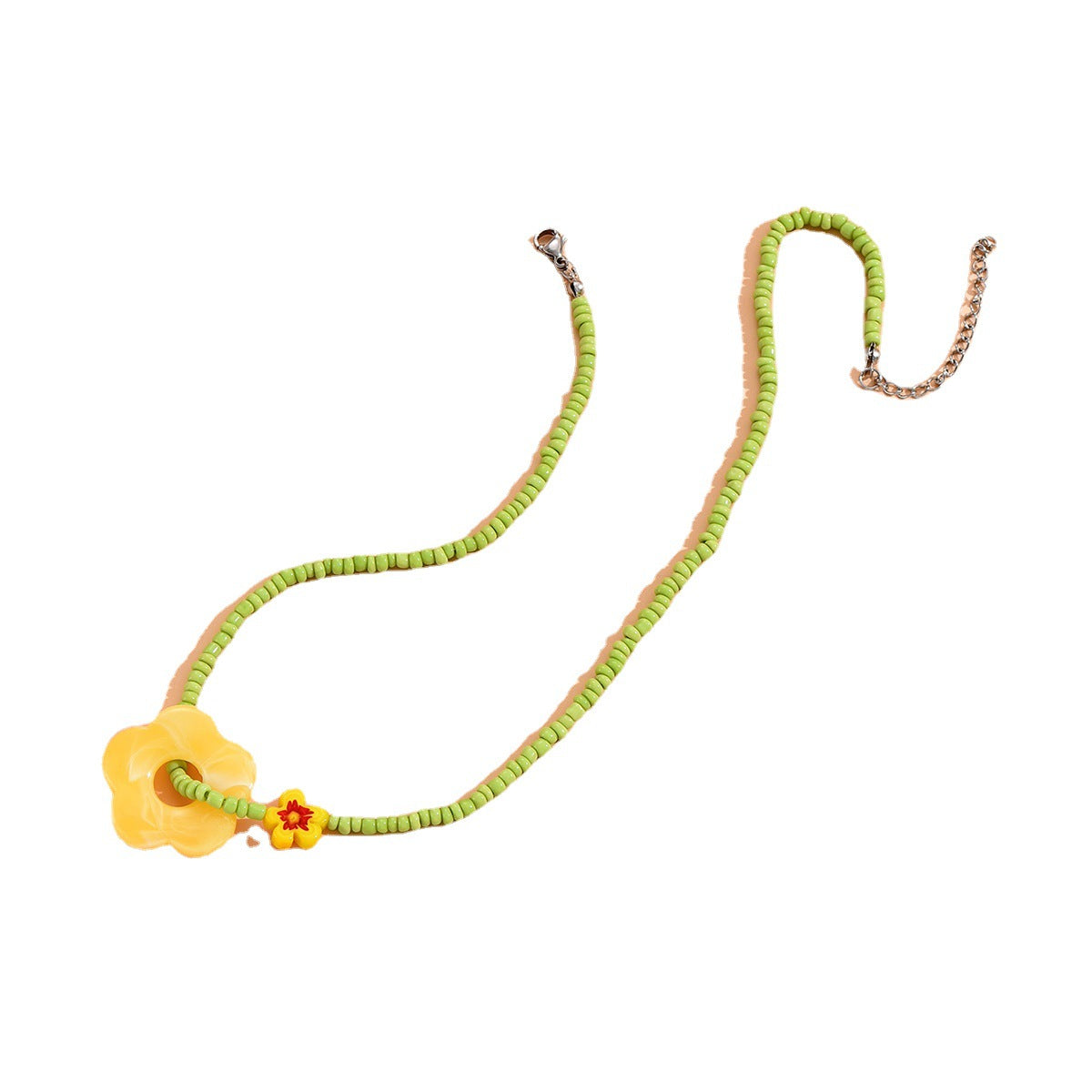 Acrylic Handmade Flower Fresh Mori Niche Design Necklaces