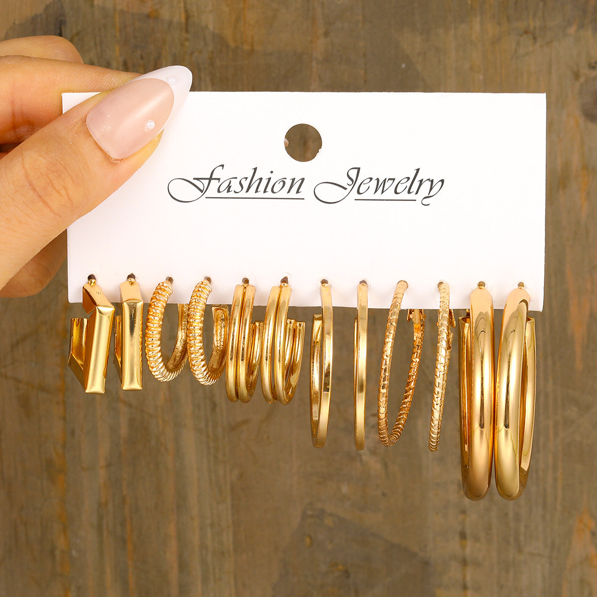 Suit Combination Temperament Alloy Geometric Set Earrings