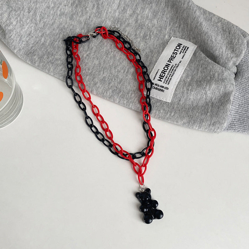 Cute Cartoon Colorful Bear Soft Candy Necklaces