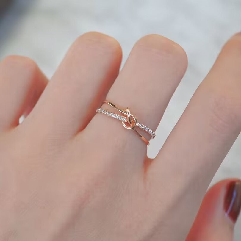 Knotted Female Korean Affordable Luxury Fashion Rings