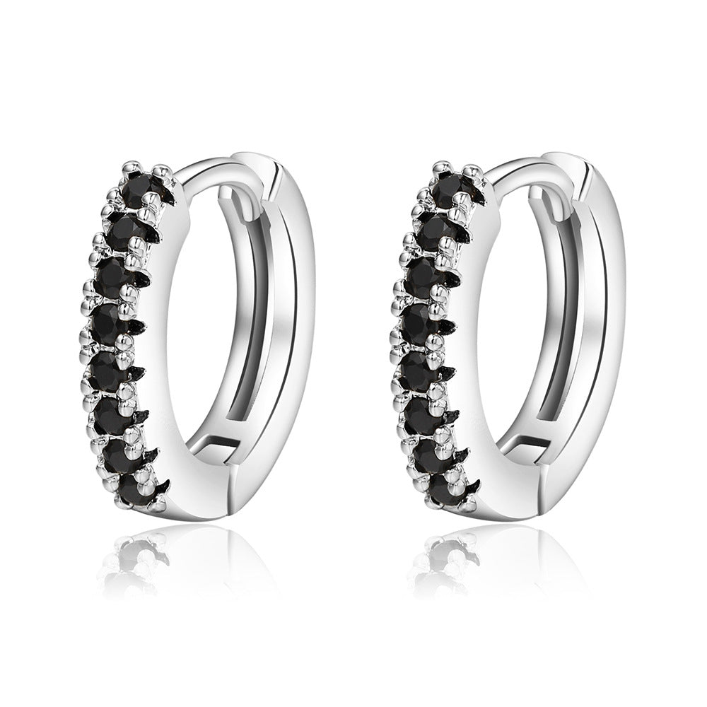 Color Zircon Geometric Ear Simple Graceful Earrings