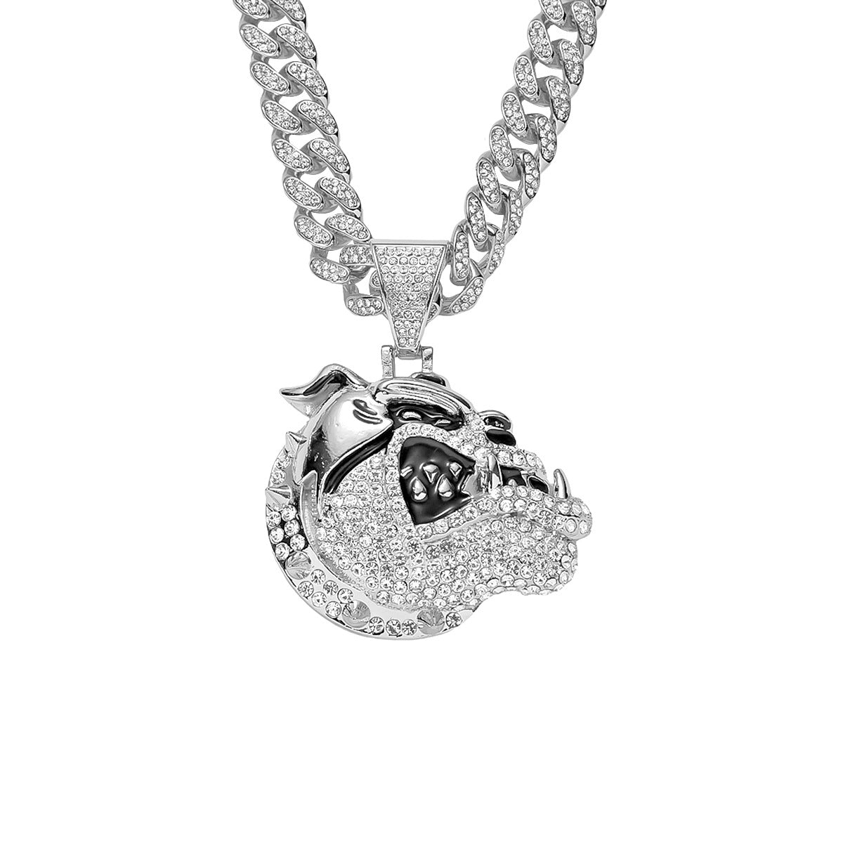 Colliers Hip Hop créatifs avec pendentif animal en diamant