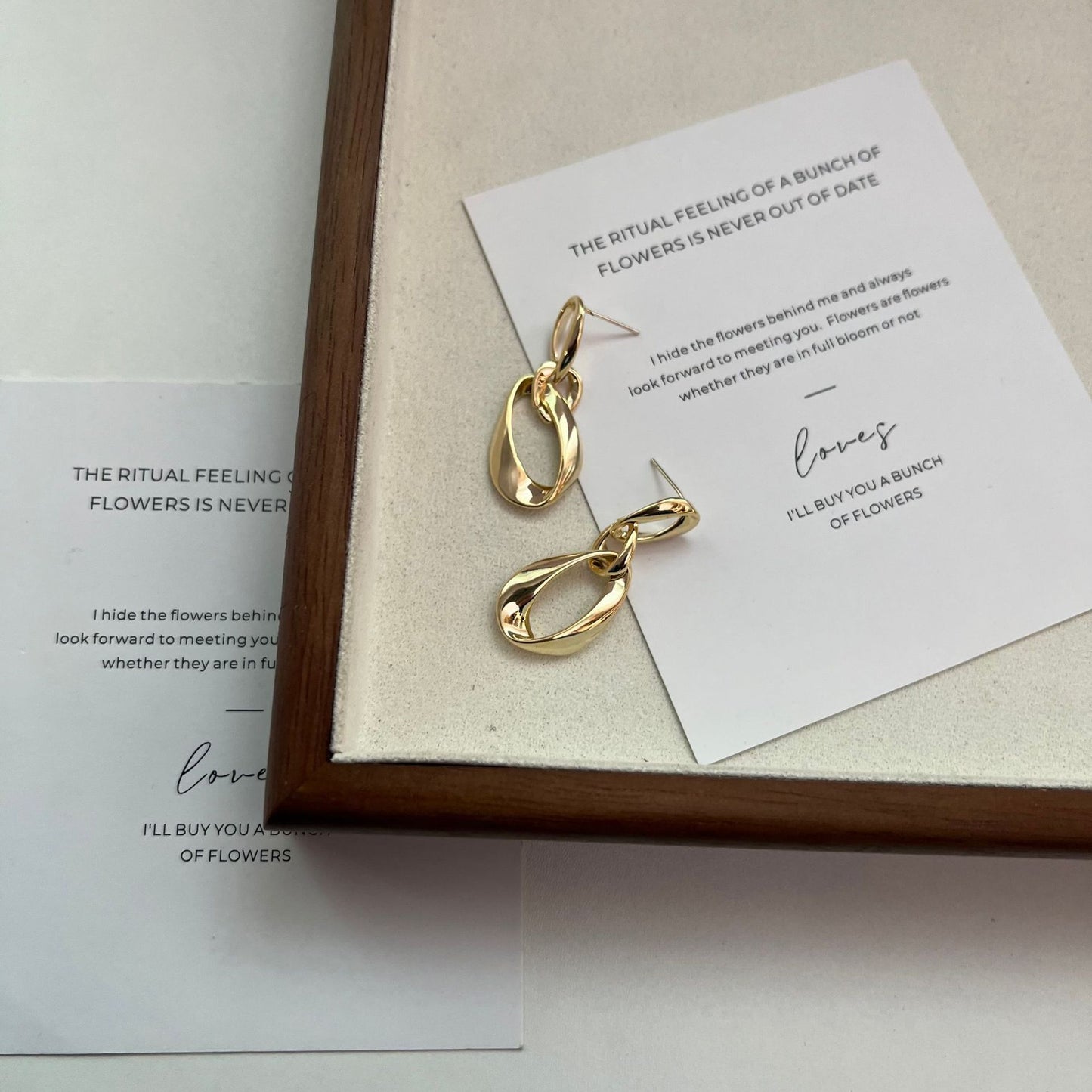 Women's Metal Cold Style Water Drop Stylish Earrings