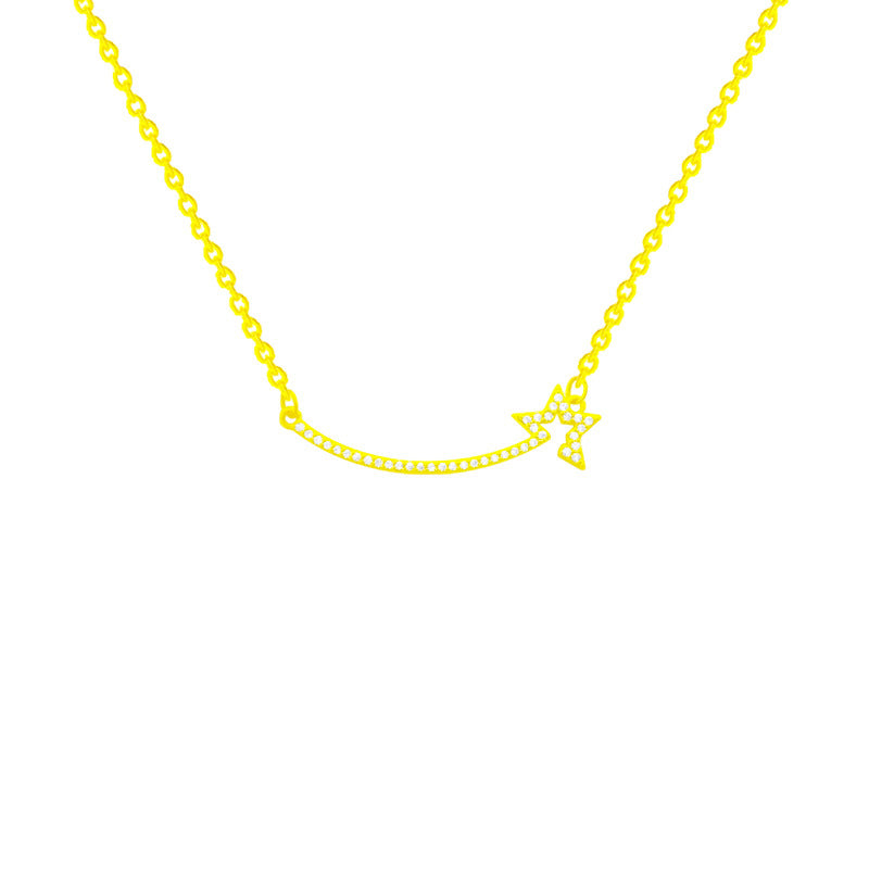 Inlaid Zirconium Meteor Fashion Commuter Clavicle Necklaces