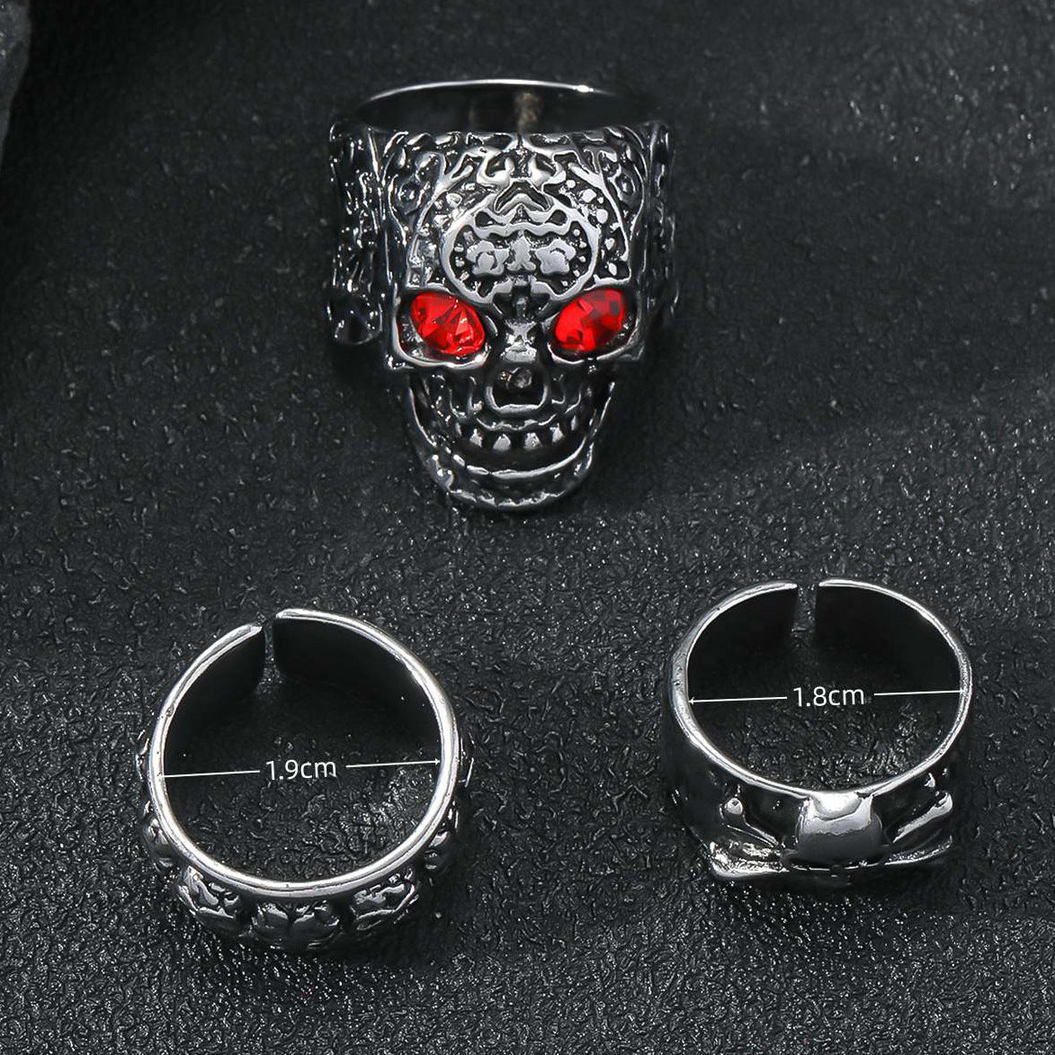 Men's Vintage Skull Distressed Splendid Trendy Hip Rings