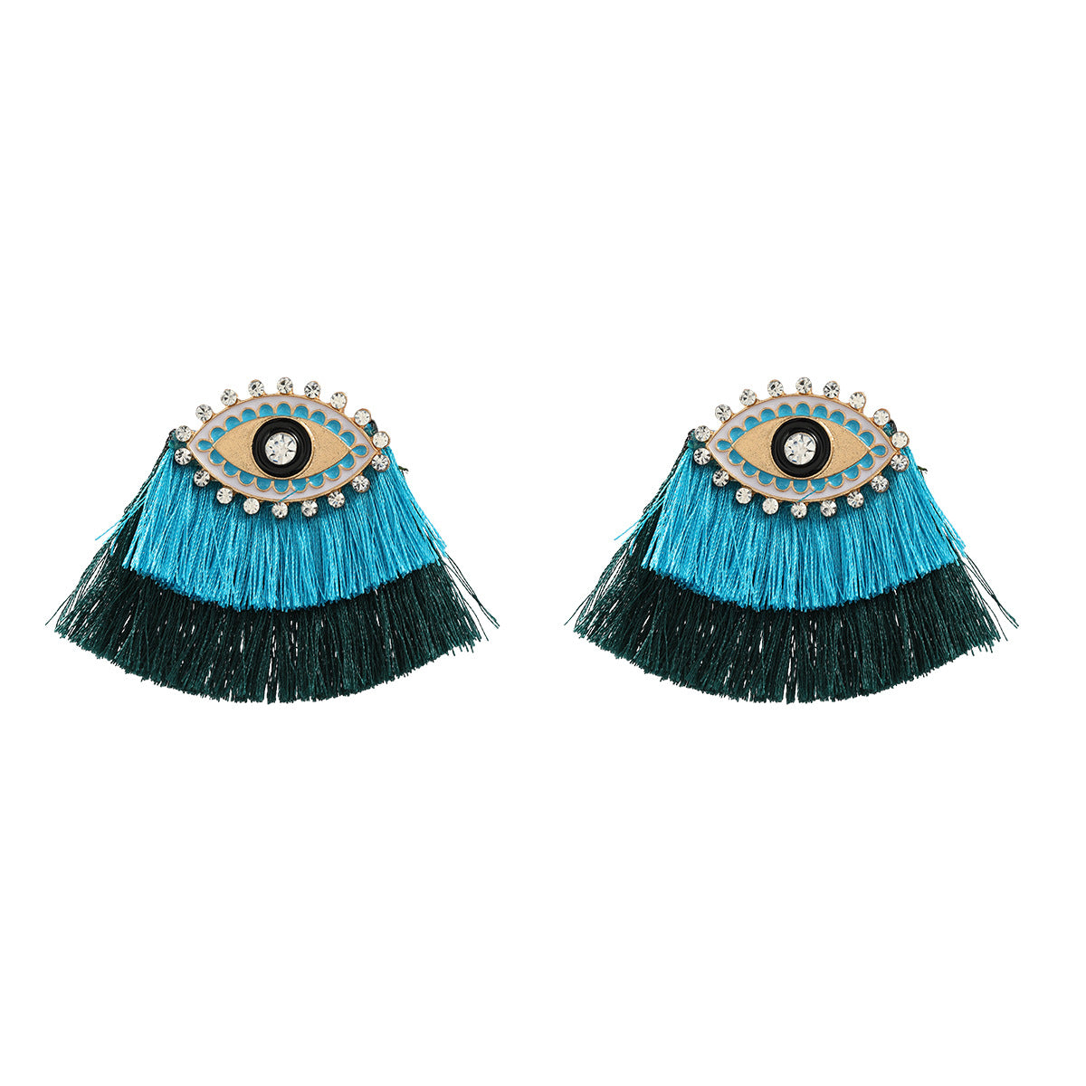 Alloy Dripping Oil Diamond Bohemian Devil Earrings