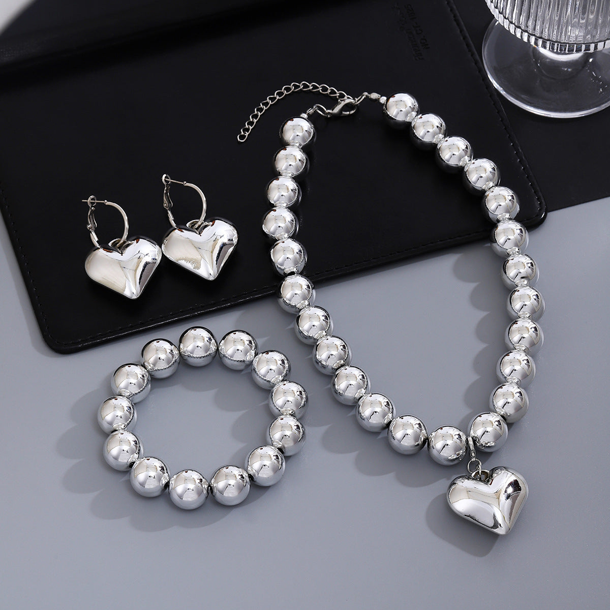 Simplicity Exaggeration Love High-grade Personality Geometry Jewelry Set