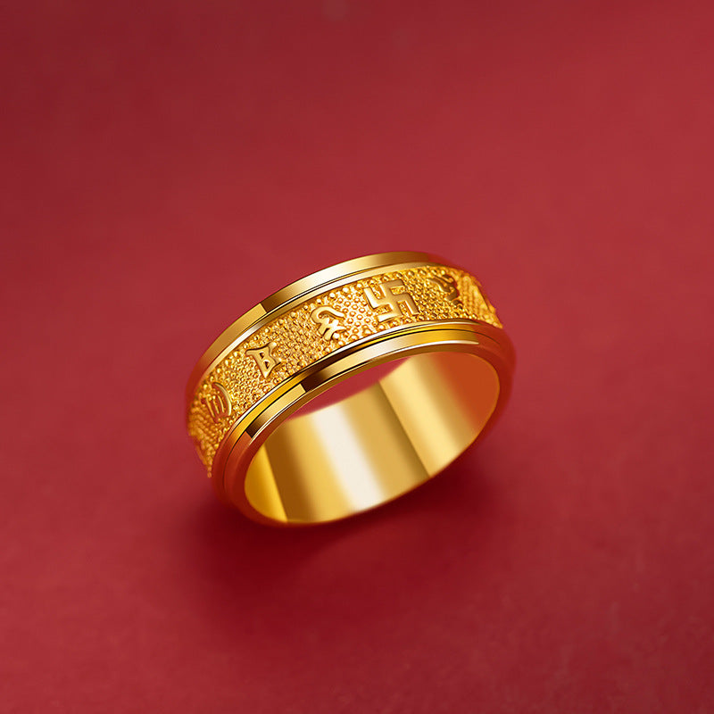 Damen & Herren & Boutique Vietnam Placer Gold Craft Ringe