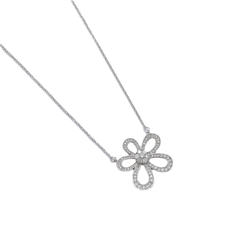 Women's Live Broadcast Sunflower Pork Belly Flap Full Rhinestone Zircon Necklaces