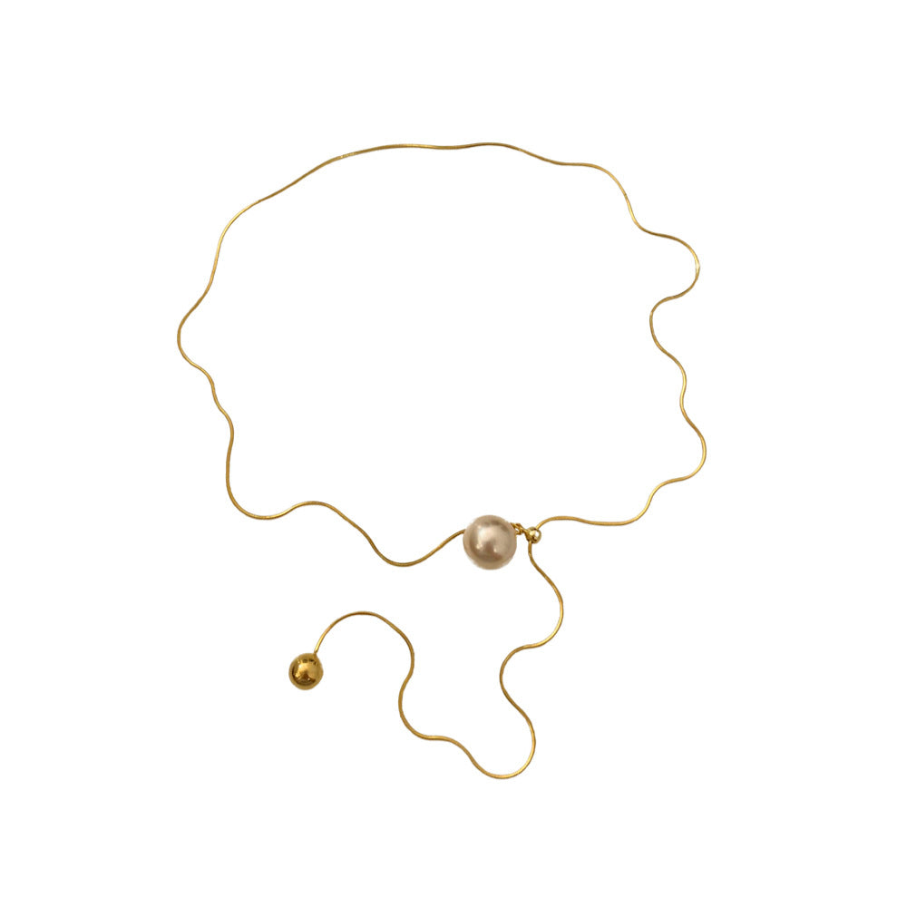 Women's Drawable Pearl Cold Style Fashionable Personality Minimalist Elegant Necklaces