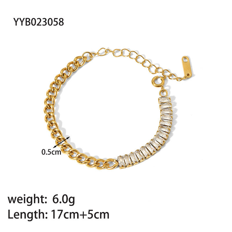 Kubanische Gliederkette wie flache Schlangenarmbänder