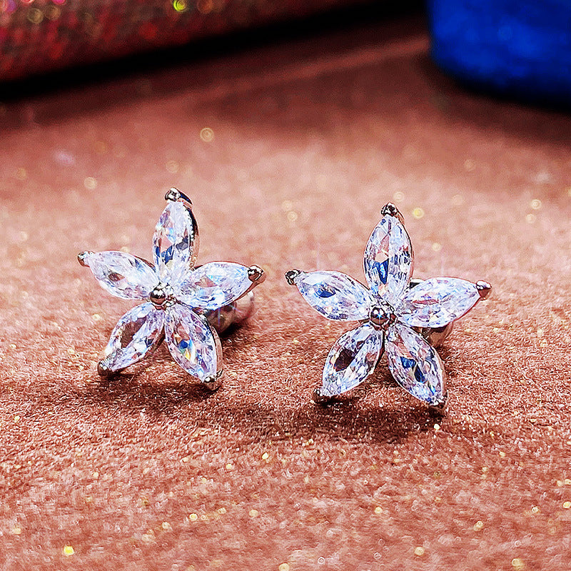 Women's Shi Korean Style Colorful Star Ear Sweet Earrings