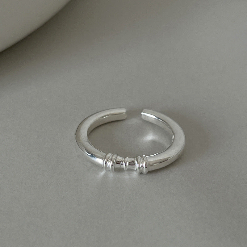Bagues simples et élégantes, larges et brillantes pour femmes, minimalistes et élégantes